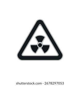 Icono de peligro de radiación: Vector de advertencia nuclear y símbolo radiactivo