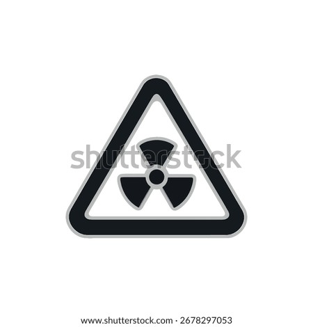 Radiation Hazard Icon – Nuclear Warning and Radioactive Symbol Vector