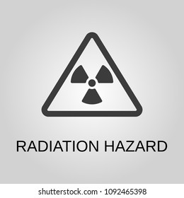 Radiation hazard icon. Radiation hazard symbol. Flat design. Stock - Vector illustration