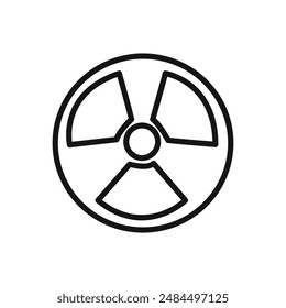 Radiation Hazard Keep Out icon linear vector graphics sign