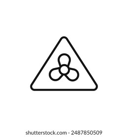 Radiation Hazard Keep Out logo sign vector outline