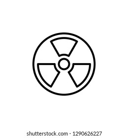 radiation hazard line icon