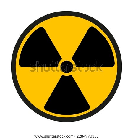 Radiation, Hazard, Nuclear vector icon. Radioactive sign. Alarm, danger vector illustration.