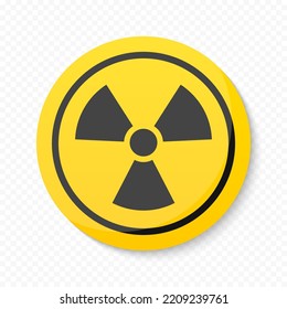 Radiation hazard. Radioactive threat alert. Radioactive icon. Radiation symbol. Radiation icon. EPS 10