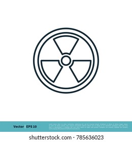 Radiation Hazard Sign Icon Vector Logo Template Illustration Design. Vector EPS 10.