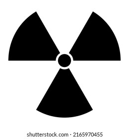 Radiation Hazard Sign. Symbol of radioactive threat alert. 