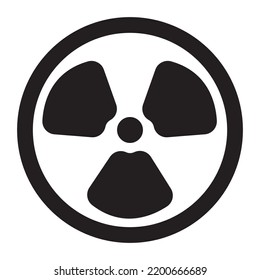  Radiation Hazard Sign. Symbol of radioactive threat alert.Vector illustrtion