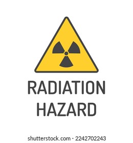 Radiation hazard sign. Symbol of radioactive threat alert.Vector illustration on white background