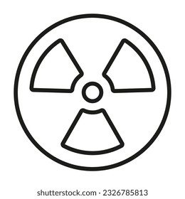 Radiation Hazard Sign. Symbol of radioactive threat alert. Danger label. Warning icon. Stock Vector Illustration