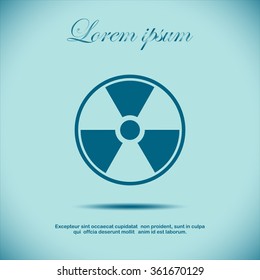 Radiation Hazard Sign. Symbol of radioactive threat alert.