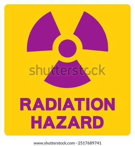 Radiation Hazard Symbol Sign, Vector Illustration, Isolated On White Background Label.EPS10