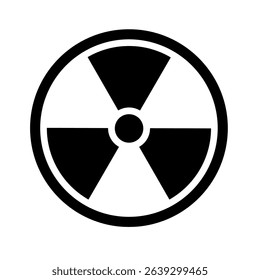 radiation hazard symbol vector with trendy design