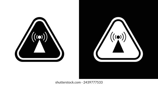 Radiation Hazard Warning Sign. Caution Against X-Ray and Radiotherapy. Non-Ionizing Radiation Alert