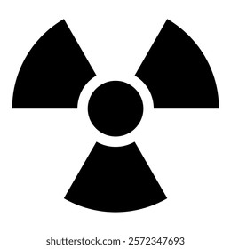 radiation hazard warning sign. radioactive icon