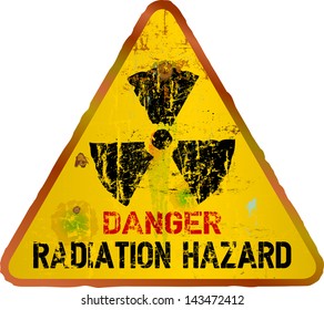 Radiation hazard warning sign, vector