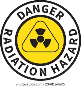 Radiation hazard warning sign vector