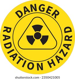 Radiation hazard warning sign vector
