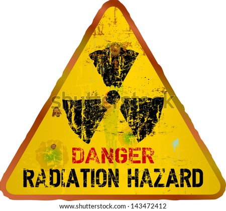 Radiation hazard warning sign, vector