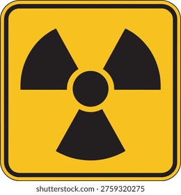 Símbolo de Advertencia de Peligro de Radiación Peligro Nuclear Señal de Seguridad Radiactiva