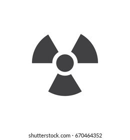 Radiation icon in black on a white background. Vector illustration