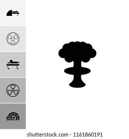 Radiation icon. collection of 6 radiation filled and outline icons such as mri. editable radiation icons for web and mobile.