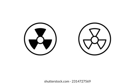 Radiation icon design with white background stock illustration