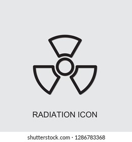 radiation icon . Editable outline radiation icon from war. Trendy radiation icon for web and mobile.