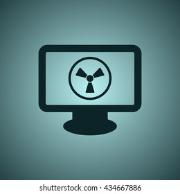 radiation Icon, flat design style