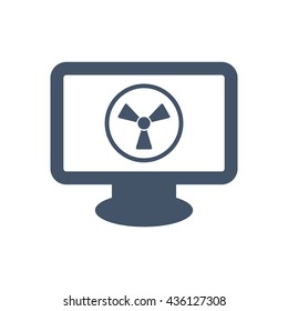 radiation Icon, flat design style