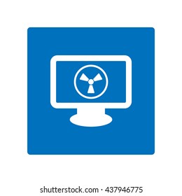 radiation Icon, flat design style