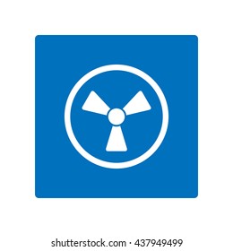 radiation icon, flat design style