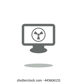 radiation Icon, flat design style