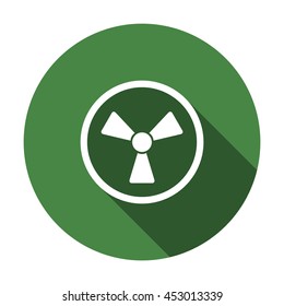 radiation icon, flat design style