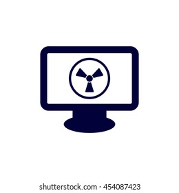 radiation Icon, flat design style