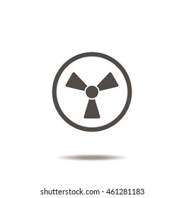 radiation icon, flat design style