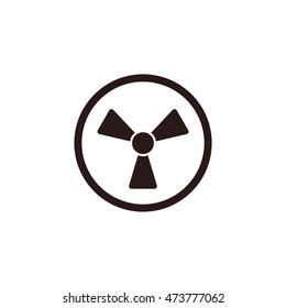 radiation icon, flat design style