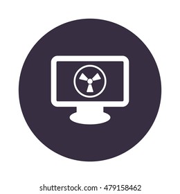radiation Icon, flat design style