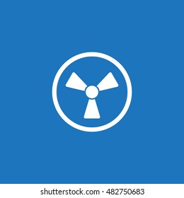 radiation icon, flat design style
