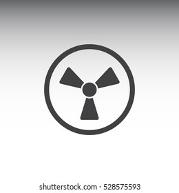 radiation icon, flat design style