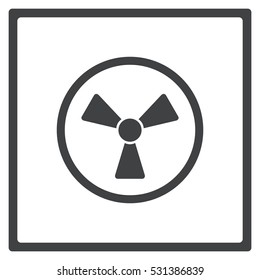 radiation icon, flat design style