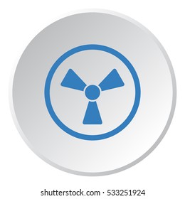 radiation icon, flat design style
