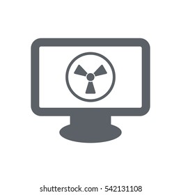 radiation Icon, flat design style