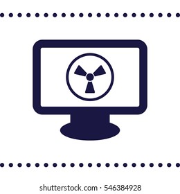 radiation Icon, flat design style