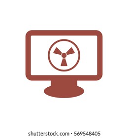 radiation Icon, flat design style