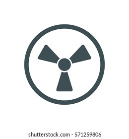 radiation icon, flat design style