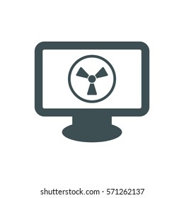 radiation Icon, flat design style