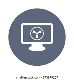 radiation Icon, flat design style