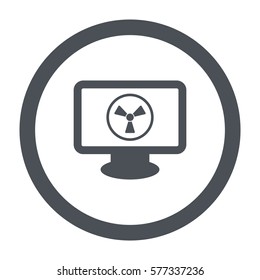 radiation Icon, flat design style