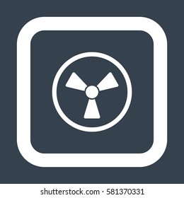 radiation icon, flat design style