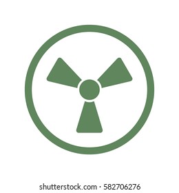 radiation icon, flat design style
